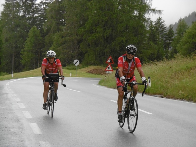 chantal et bernard delphin au col du reschenpass à nauders